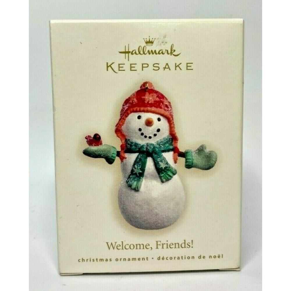 2007 Hallmark Keepsake Welcome Friends Snowman Ornament Linda Sickman U84